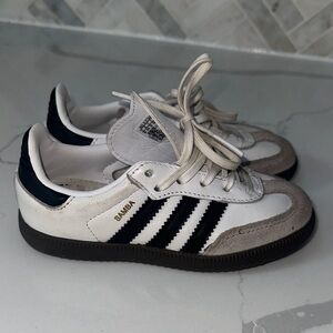 Adidas Samba White and Black Trainers